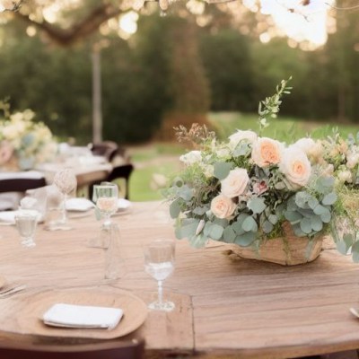 rustic wedding centerpieces with wood slices (2).jpg